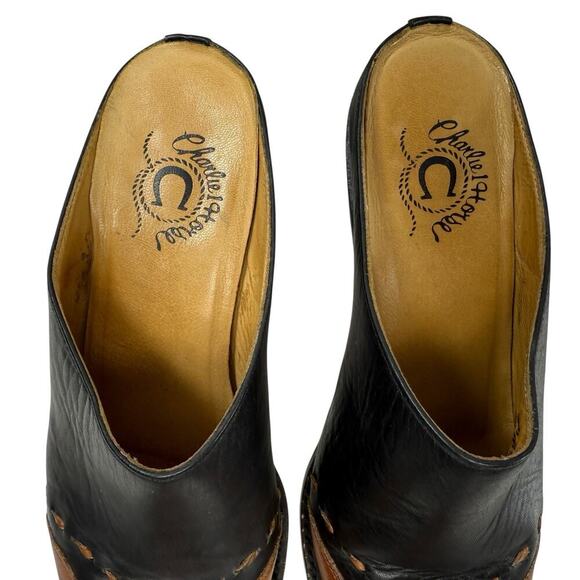 Lucchese Charlie 1 Horse Western Mules Size 6B Leather 2-Tone Pointed Cowgirl - Picture 5 of 10